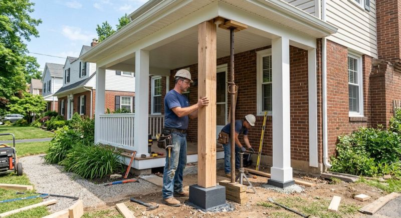 Portico Post Replacement in Wilmington, NC