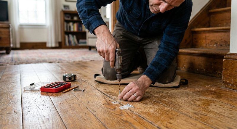 Squeaky Wood Floor Repair in Wilmington, NC