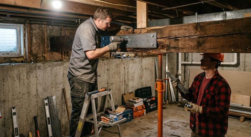 Basement Beam Repair in Kansas City, KS