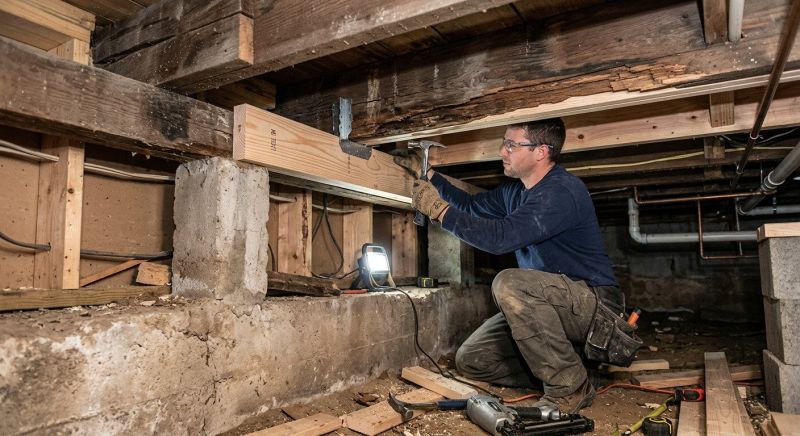Basement Beam Repair in Conroe, TX