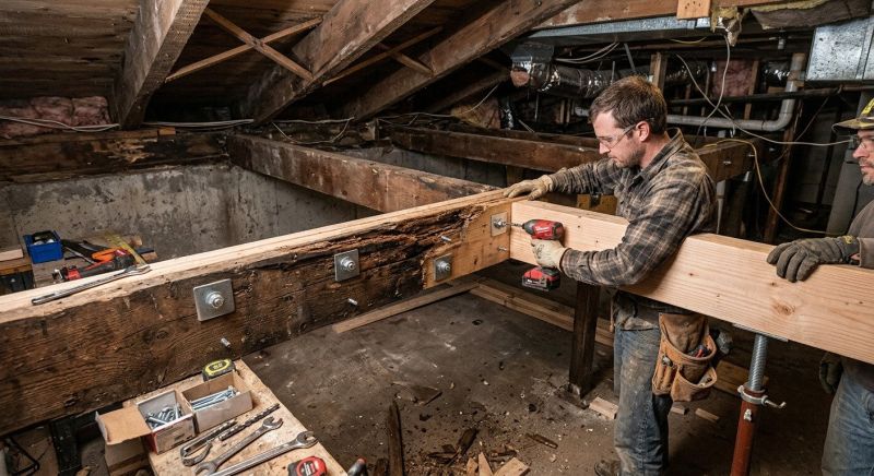 Basement Joist Repair in Kansas City, KS