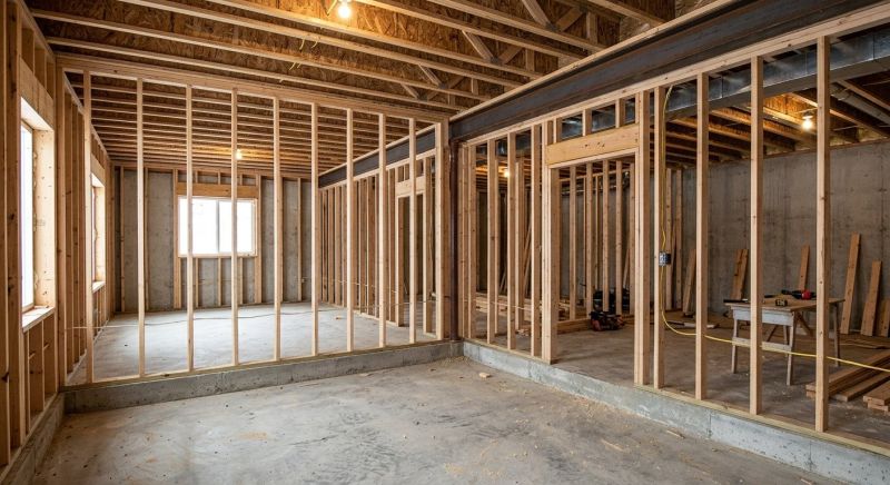 Basement Wall Framing in Kansas City, KS