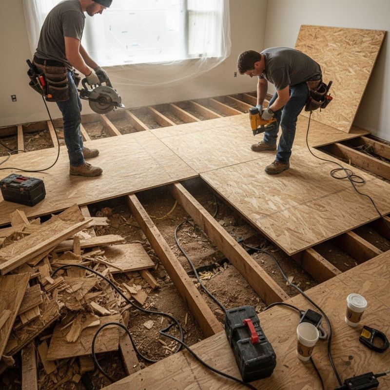 Plywood Subfloor Repair in Kansas City, KS