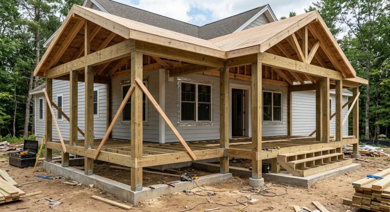 Porch Framing in Kansas City, KS