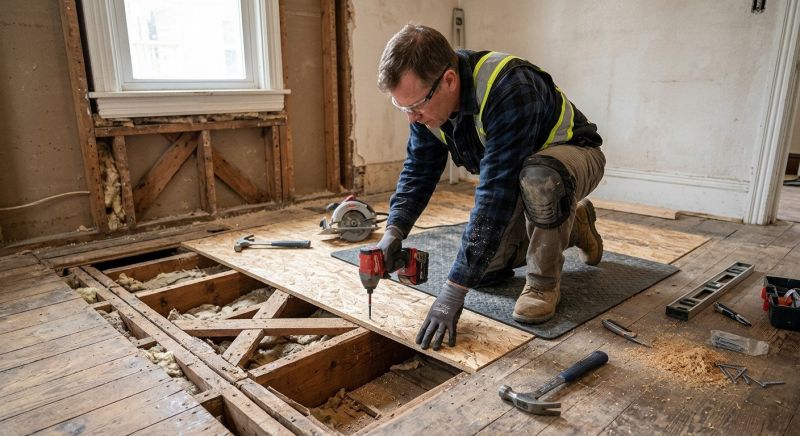 Sagging Floor Joist Repair in Conroe, TX
