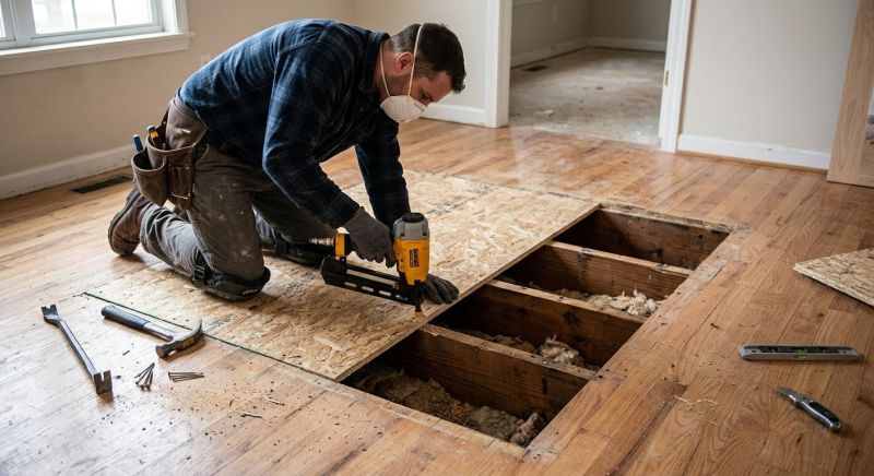 Squeaky Wood Floor Repair in Kansas City, KS