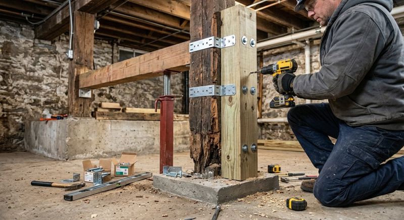 Support Column Replacement in Kansas City, KS